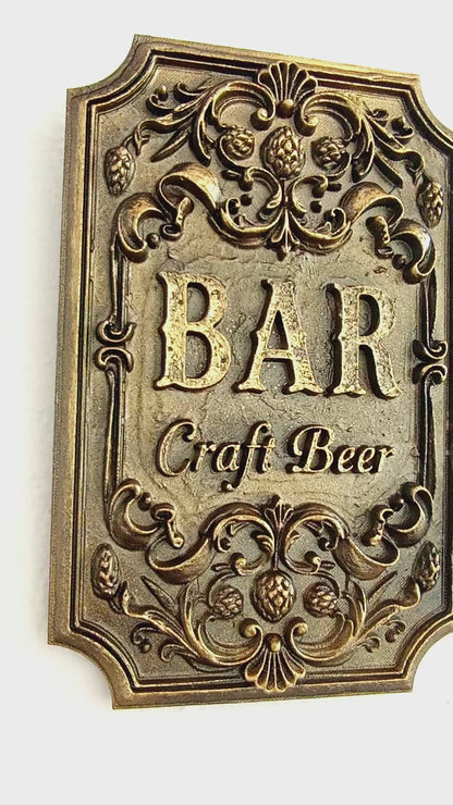 Letrero decorativo para "BAR", hogar, oficina o negocio